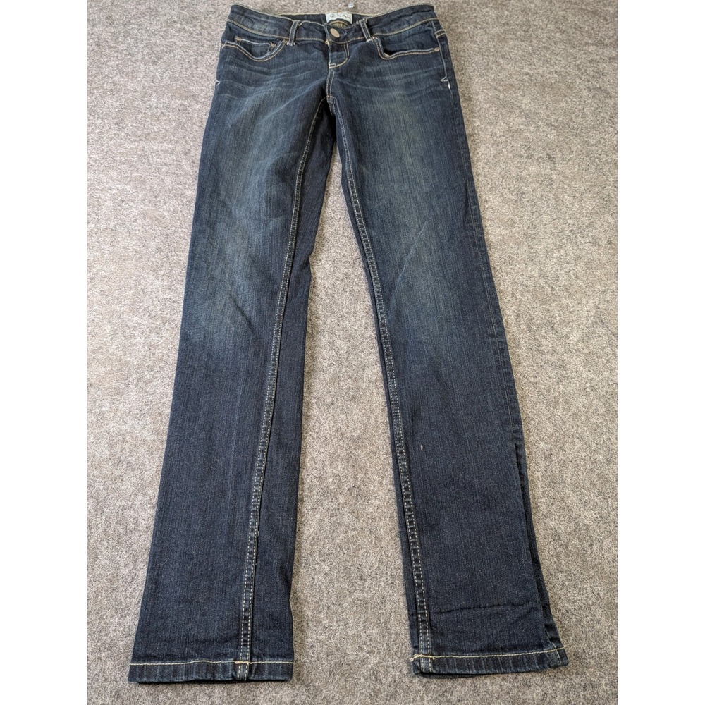 Aeropostale Bayla Skinny Jeans Womens 5/6 Reg Dark Wash Denim Low Rise Stretch